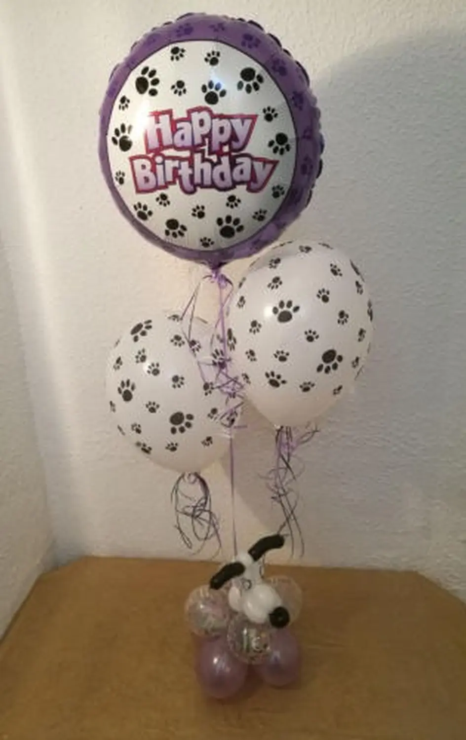 Ballon Moments - Dekoration - Geburtstags-Ballonstrauß mit Pfotenmuster