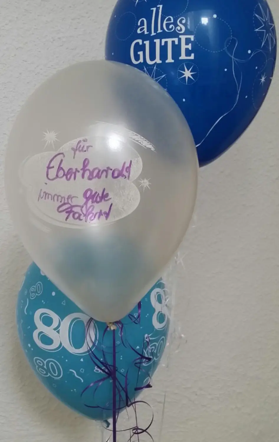 Ballon Moments - Dekoration - Blauer und silberner  Ballon