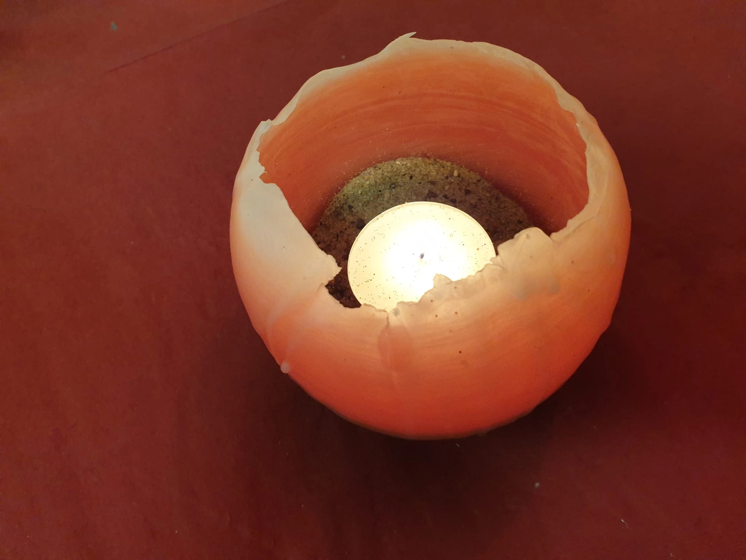 Moments Veranstaltungsagentur -  Kerze in Kugelform mit Teelicht