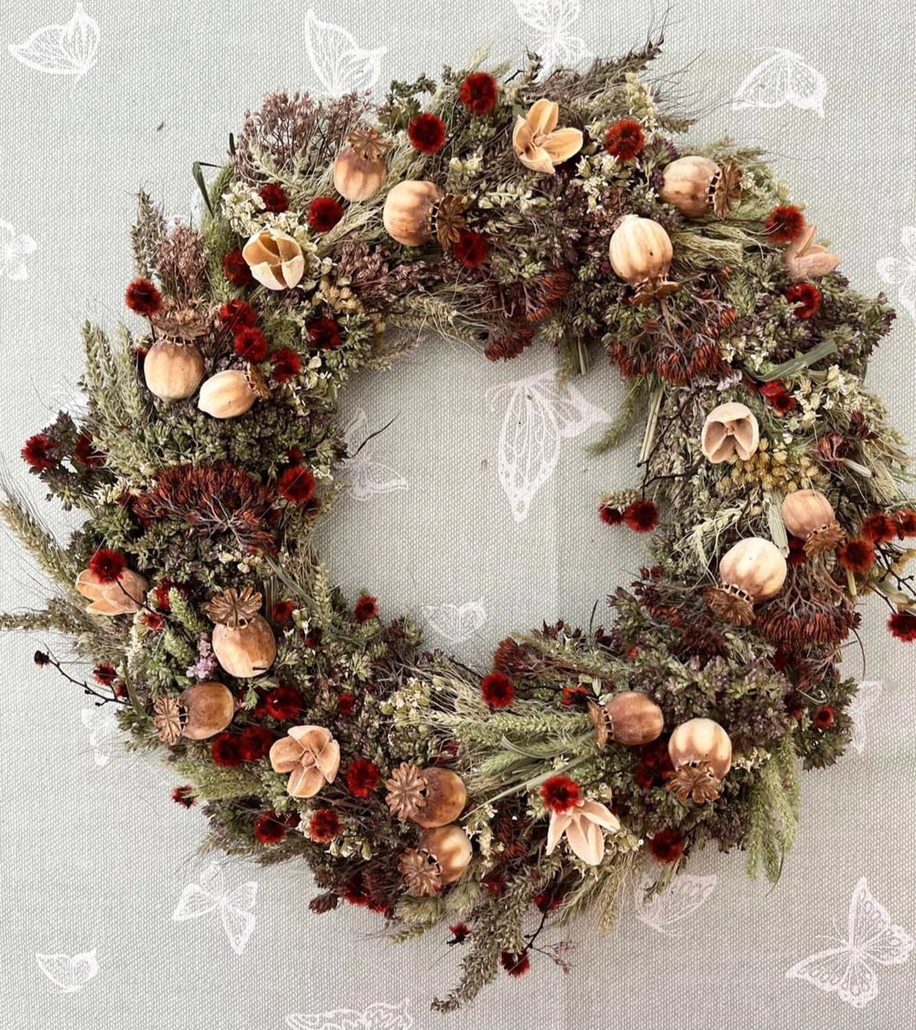 Moments Veranstaltungsagentur -  Herbstkranz mit Trockenblumen