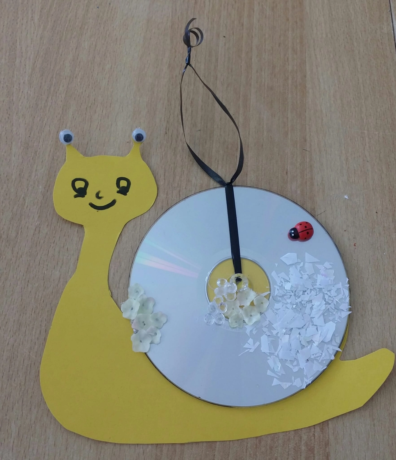 Moments Veranstaltungsagentur -  Bastelschnecke aus CD und Papier